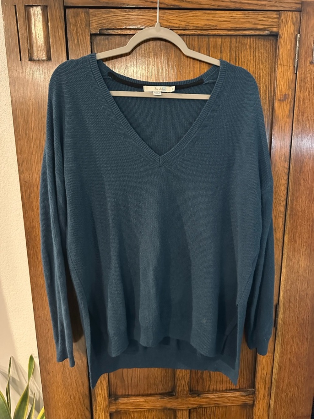Boden Teal V-Neck Sweater - Women
